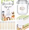 Baby Shower Advice Cards for New Parents to Be - Tip Jar Sign Parenting Advice Cards 10 HB Pencils 2 Cute Stickers 1 Pet Bottle for Guests Games(Woodland)